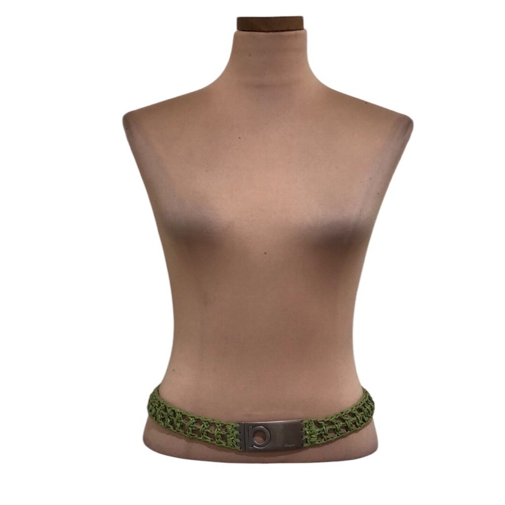 Ferragamo Waist Belt Size 34” Avocado Green